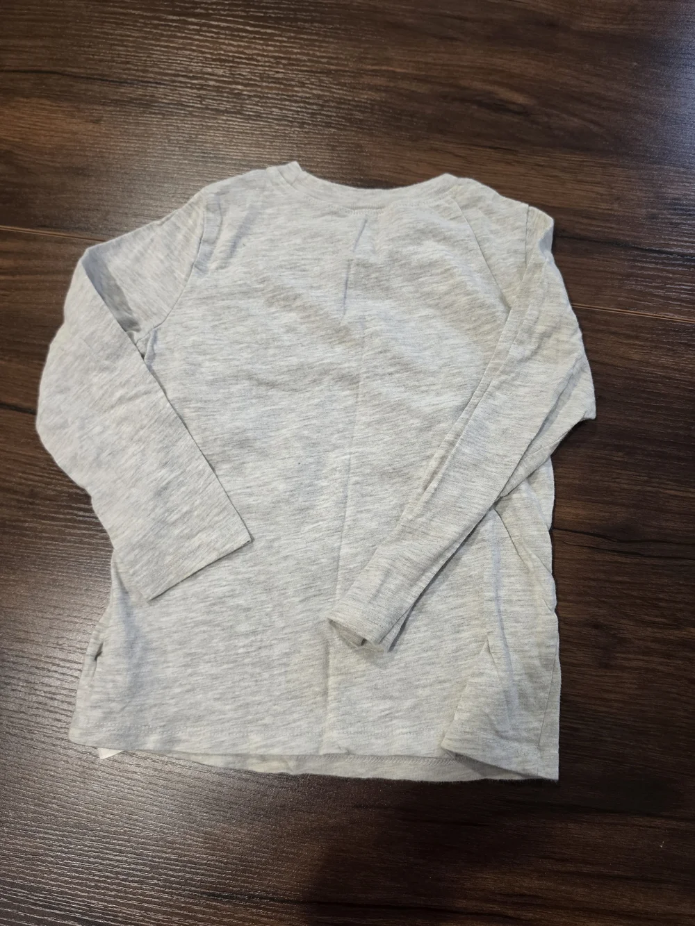 Old Navy Gray Long-Sleeve Tee with Bright Blue Vehicle Graphics